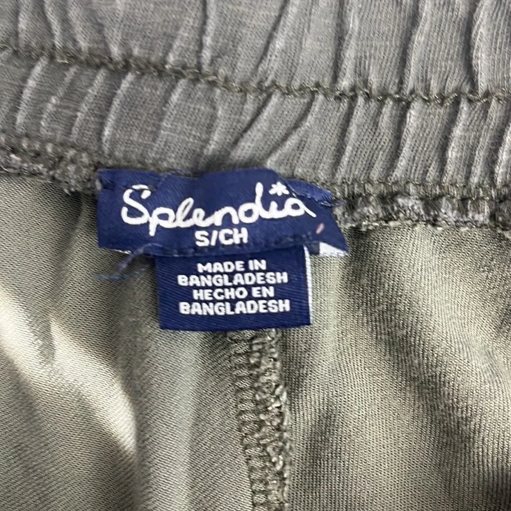 Splendid Lakeside Camo Joggers Army Green High Rise Pull-On Straight Leg Pants S - Picture 13 of 13